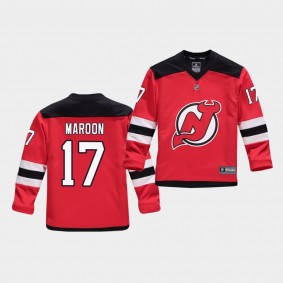 Youth Jersey Patrick Maroon #17 New Jersey Devils Replica Player Home Devils