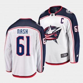 Rick Nash Blue Jackets #61 Retired Number Jersey White Commemorative Edition