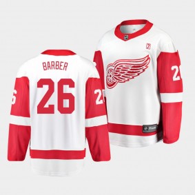 Riley Barber Detroit Red Wings 2021-22 Away White Jersey Men