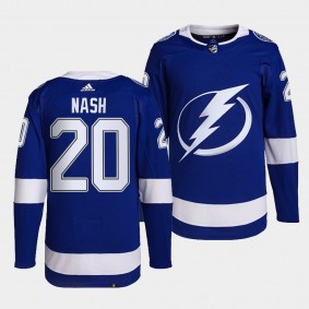 Lightning Home Riley Nash #20 Blue Jersey Primegreen Authentic