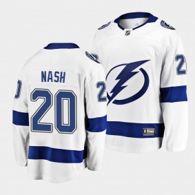 Riley Nash Tampa Bay Lightning 2021-22 Away White Jersey Men