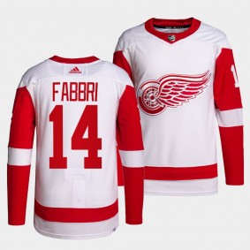 Robby Fabbri Red Wings Away White Jersey #14 Primegreen Authentic Pro