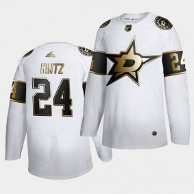 Roope Hintz #24 Stars Golden Edition White Authentic Jersey