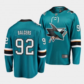 Rudolfs Balcers San Jose Sharks 2021 Home Teal Player Men Jersey