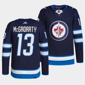 Winnipeg Jets Rutger McGroarty 2022 NHL Draft Navy Authentic Primegreen Jersey Home