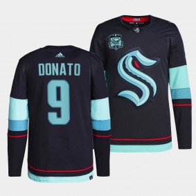 Seattle Kraken Primegreen Authentic Ryan Donato #9 Navy Jersey Home