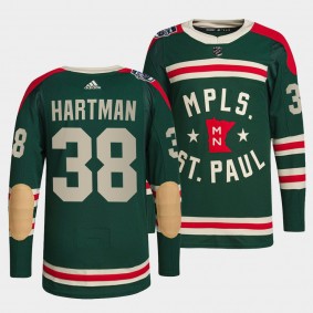 Ryan Hartman #38 Wild 2022 Winter Classic Authentic Green Jersey