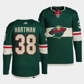 Ryan Hartman #38 Wild Home Green Jersey 2021-22 Primegreen Authentic Pro