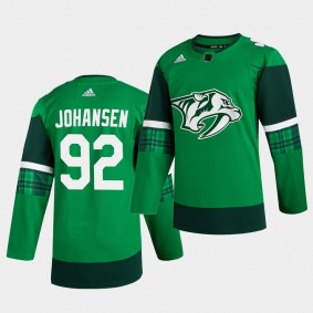 Ryan Johansen Predators 2020 St. Patrick's Day Green Authentic Player Jersey