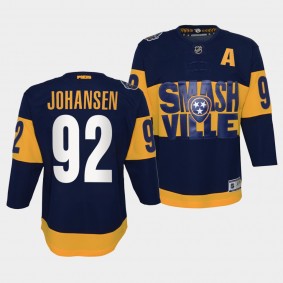 Predators Ryan Johansen 2022 Stadium Series Youth Navy #92 Jersey Primegreen Authentic