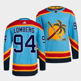 Reverse Retro 2.0 Ryan Lomberg Florida Panthers Authentic Primegreen #94 Blue Jersey 2022