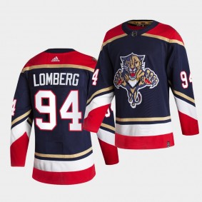 Florida Panthers 2021 Reverse Retro Ryan Lomberg Navy Authentic Jersey