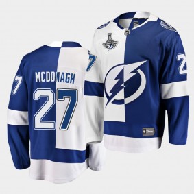 Tampa Bay Lightning Ryan Mcdonagh 2020 Stanley Cup Champions Split Special Edition Black Men Jersey