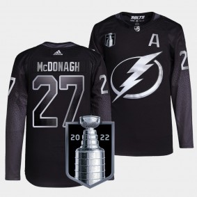 2022 Eastern Conference Champs Ryan McDonagh Tampa Bay Lightning Alternate #27 Black Jersey