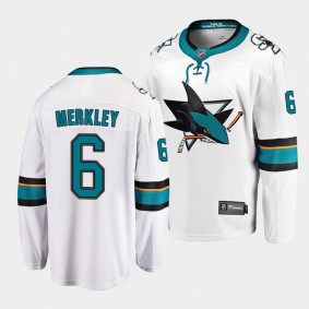 Ryan Merkley San Jose Sharks 2021-22 Away White Player Men Jersey