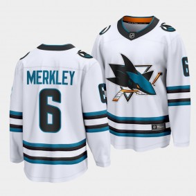 Ryan Merkley San Jose Sharks 2022-23 Away White The Evolve Jersey Men's