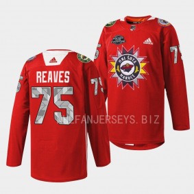 Native American Heritage Ryan Reaves Minnesota Wild Red #75 Warmup Jersey 2022