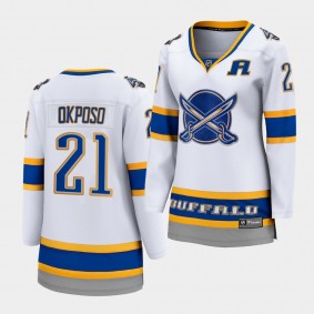 Kyle Okposo Buffalo Sabres 2021 Reverse Retro White Special Edition Women Jersey