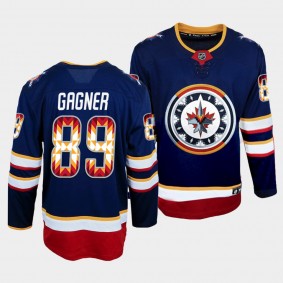 2022 WASAC Night Winnipeg Jets Sam Gagner #89 Fashion Jersey Navy