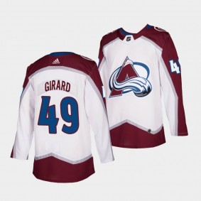 Sam Girard #49 Avalanche 2021-22 Road Authentic White Jersey