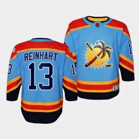 Florida Panthers Sam Reinhart 2022 Special Edition 2.0 Blue #13 Youth Jersey Retro