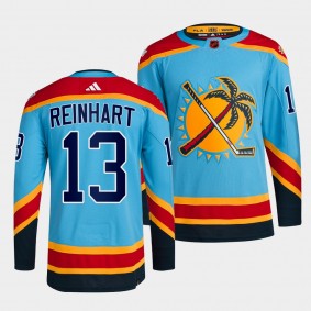 Reverse Retro 2.0 Sam Reinhart Florida Panthers Authentic Primegreen #13 Blue Jersey 2022