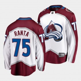 Sampo Ranta Colorado Avalanche 2021-22 Road White Away Men Jersey