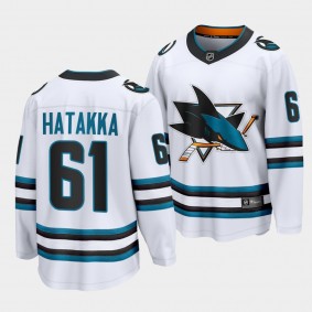 Santeri Hatakka San Jose Sharks 2022-23 Away White The Evolve Jersey Men's