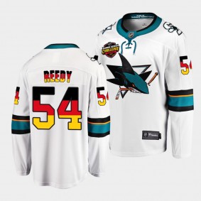 Scott Reedy San Jose Sharks 2022 NHL Global Series White Germany Challenge Jersey