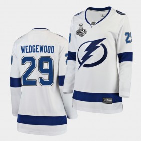 Tampa Bay Lightning Scott Wedgewood 2020 Stanley Cup Final Bound Away Player White Jersey