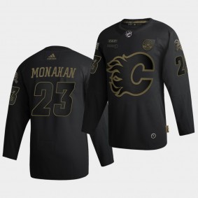 Sean Monahan #23 Flames 2020 Salute To Service Authentic Black Jersey