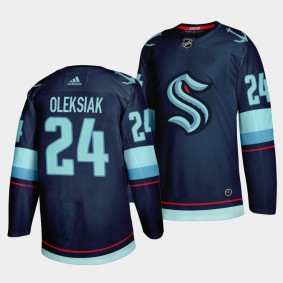 Jamie Oleksiak Seattle Kraken #24 Jersey Home 2021-22 Navy Authentic