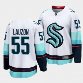 Seattle Kraken #55 Jeremy Lauzon Jersey 2021-22 Away White 32nd Club