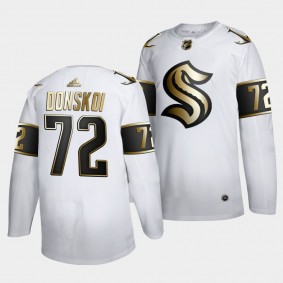 Joonas Donskoi Seattle Kraken #72 Jersey Golden Edition White 2021 Expansion Draft