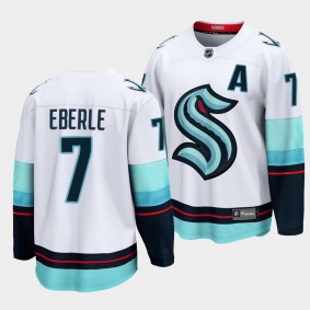 Seattle Kraken #7 Jordan Eberle Jersey 2021-22 Away White 32nd Club