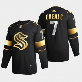 Jordan Eberle Seattle Kraken #7 Jersey Golden Edition 2021-22 Black Authentic