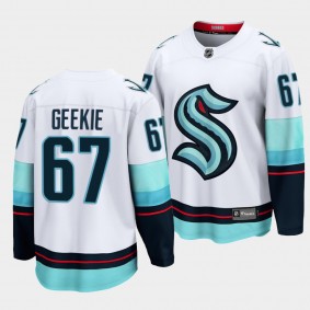 Seattle Kraken #67 Morgan Geekie Jersey 2021-22 Away White 32nd Club