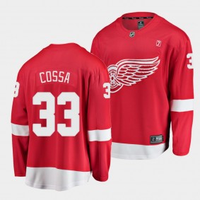 Sebastian Cossa Detroit Red Wings 2021 NHL Draft Jersey Home Red