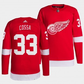 Sebastian Cossa #33 Red Wings Edmonton Oil Kings 2021 Draft Red Jersey 2021-22 Pro Authentic