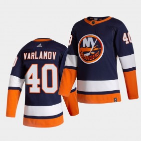 New York Islanders 2021 Reverse Retro semyon varlamov Navy Special Edition Authentic Jersey