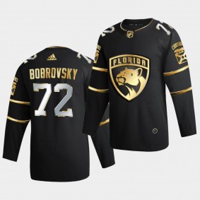 Florida Panthers sergei bobrovsky 2020-21 Golden Edition Limited Authentic Black Jersey