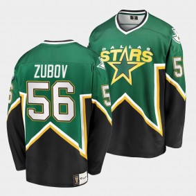 Sergei Zubov Retired Player Stars #56 Heritage Classic Green Jersey