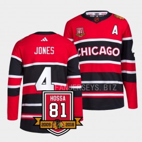 Chicago Blackhawks Only One 81 Seth Jones #4 Red Reverse Retro 2.0 Jersey Men's