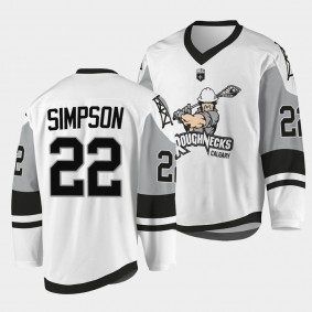 NLL Shane Simpson Calgary Roughnecks 2021-22 Sublimated White Jersey