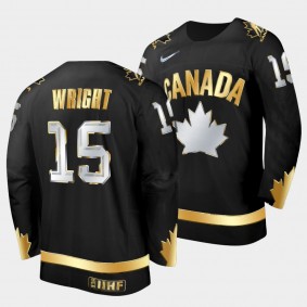 Shane Wright Canada Hockey #15 Golden Edition Jersey Black 2022 NHL Draft Prospect