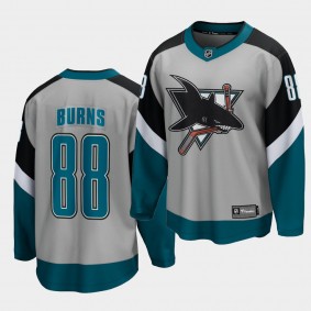 Brent Burns San Jose Sharks 2021 Special Edition Gray Retro Men Jersey