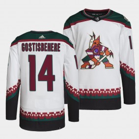 Arizona Coyotes 2022 Away Shayne Gostisbehere #14 White Jersey Primegreen Authentic Pro