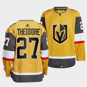 Vegas Golden Knights 2022-23 Home Shea Theodore #27 Gold Jersey Authentic