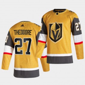 Shea Theodore #27 Golden Knights 2020-21 Alternate Authentic Player Gold Jersey