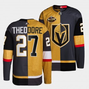 Shea Theodore #27 Golden Knights Split Edition Gold Black Jersey 2022 All-Star